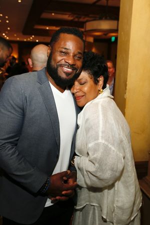 Actor Malcolm-Jamal Warner and director Phylicia Rashad Photo