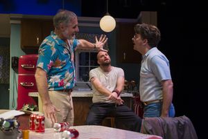 (left to right) Rob Frankel, Joseph Wiens and Kevin Viol in Shattered Globe Theatreâ Photo