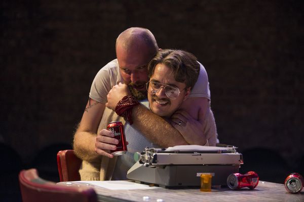 (left to right) Joseph Wiens and Kevin Viol in Shattered Globe Theatreâ€™s produ Photo