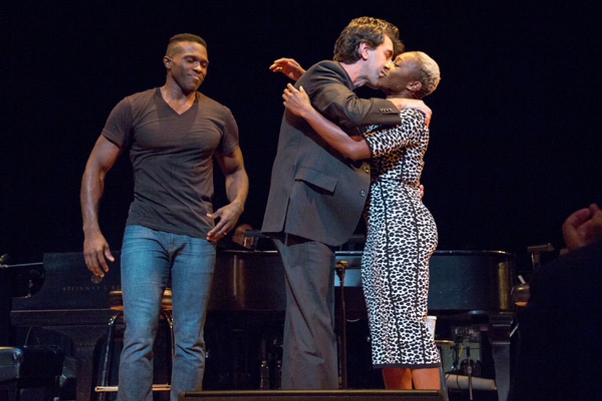 Joshua Henry, Jason Robert Brown, Cynthia Erivo at 