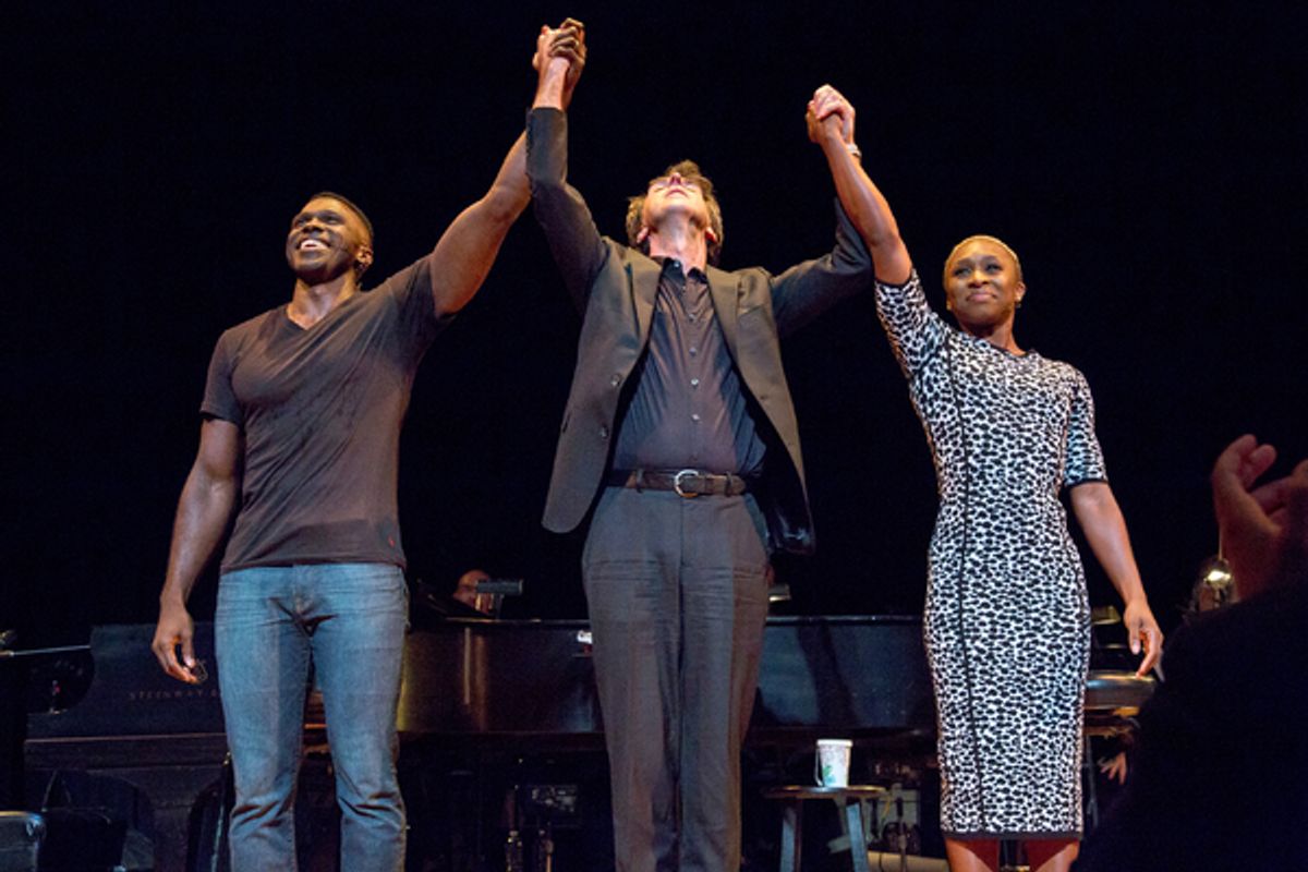 Joshua Henry, Jason Robert Brown, Cynthia Erivo at 