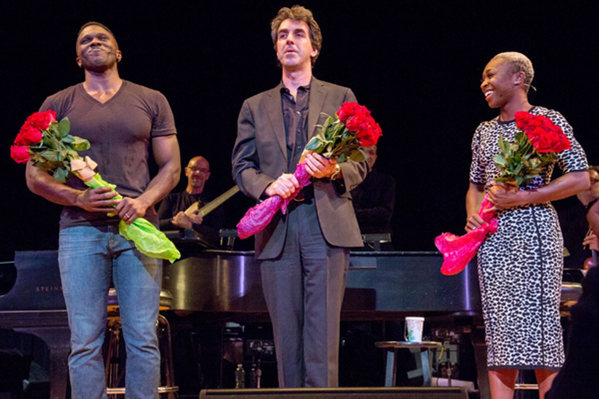 Joshua Henry, Jason Robert Brown, Cynthia Erivo at 