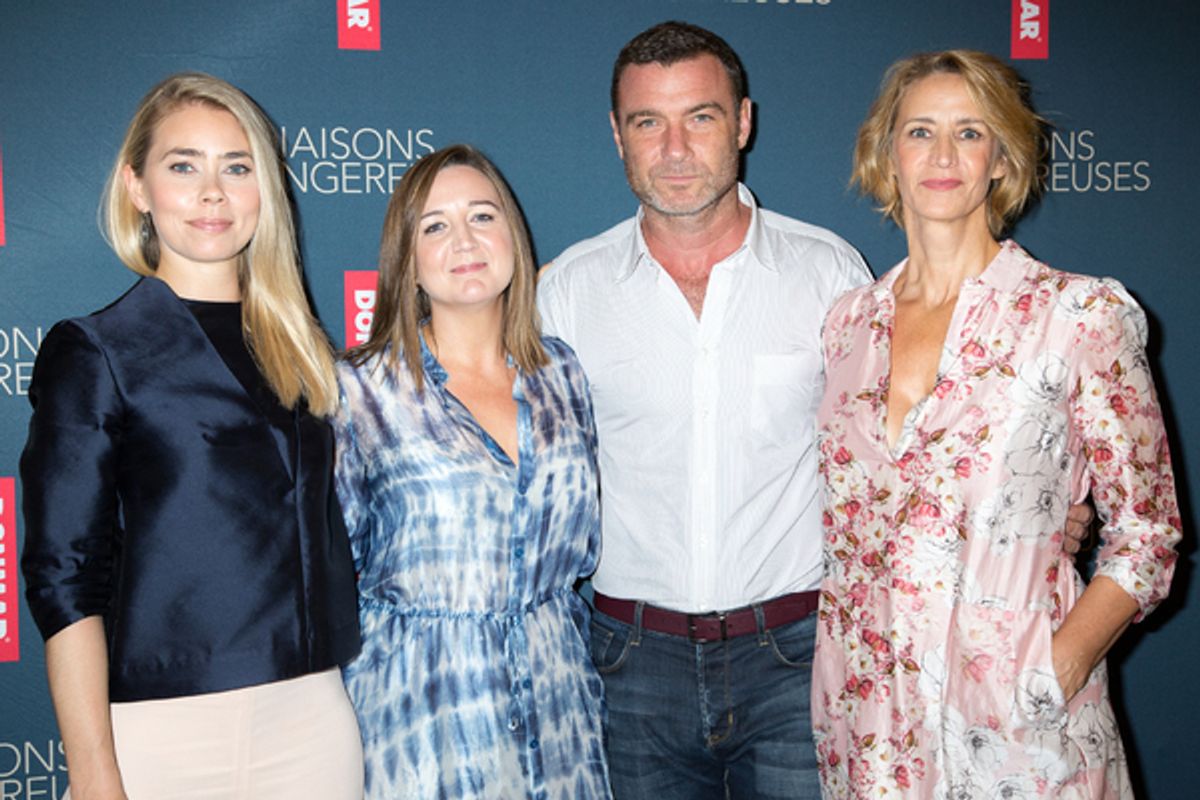 Birgitte Hjort Sorensen, Josie Rourke, Liev Schreiber, Janet McTeer at 