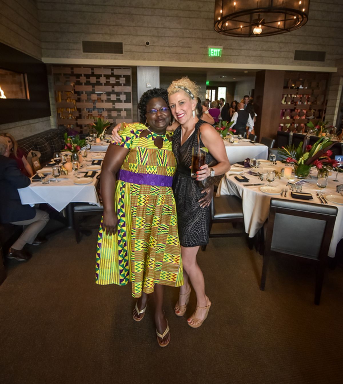 Dorothy Ombajo, Shawna Wilkins at Pangea's OUT OF AFRICA Raises Over $100,000