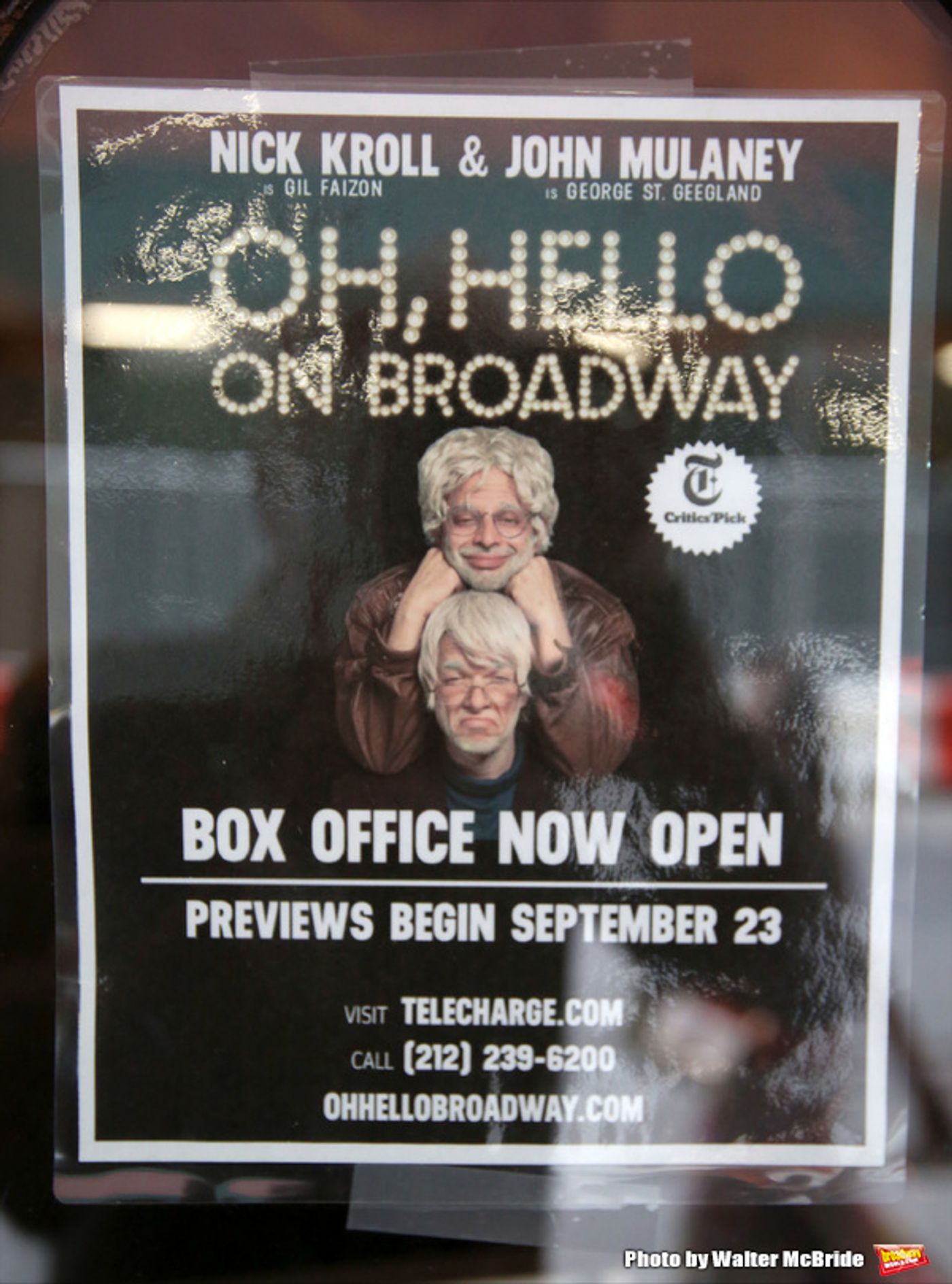 Up on the Marquee: OH, HELLO ON BROADWAY  Image