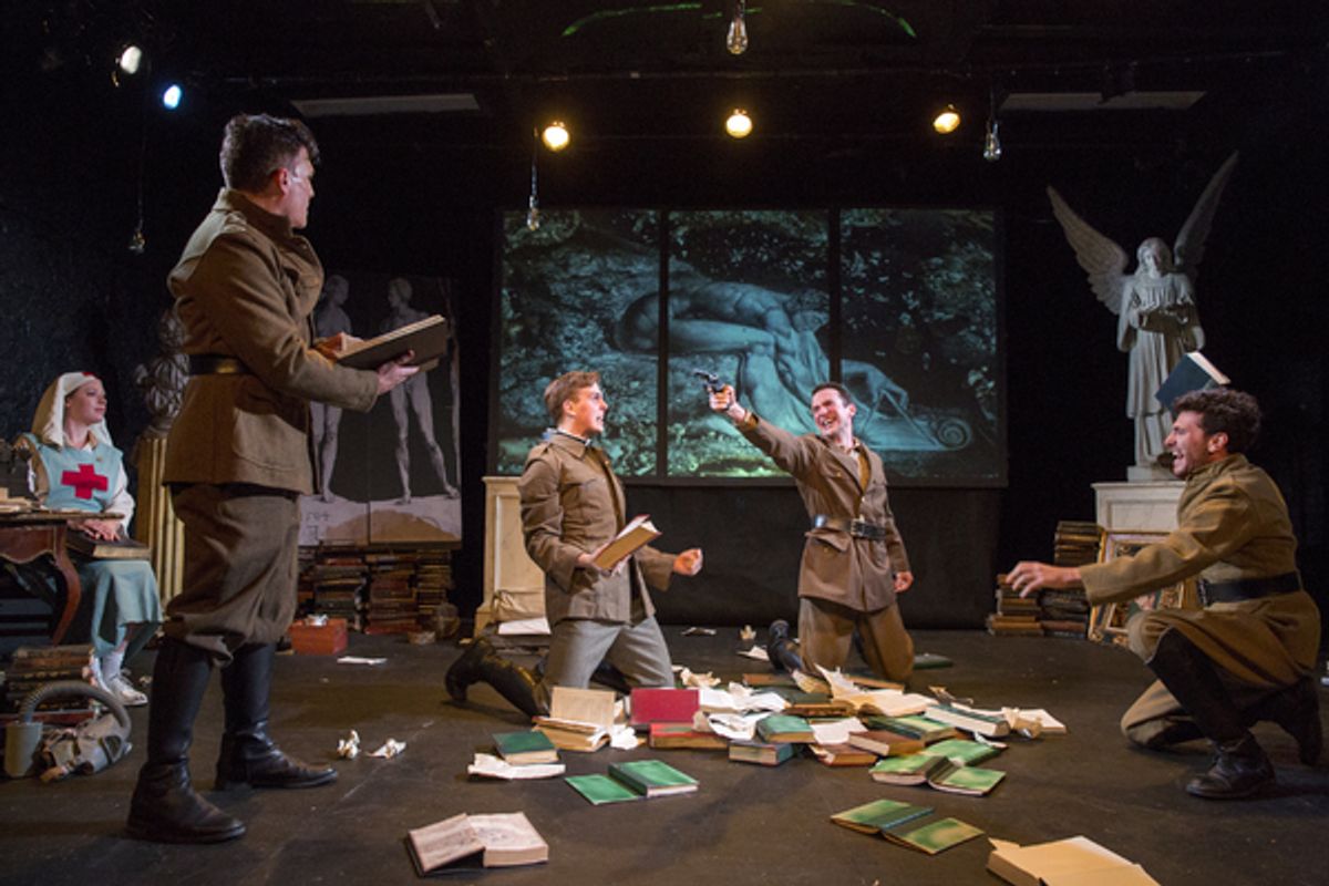 Photo:  Horizon Theatre Rep presents GEIST! based on plays by August Stramm, Franz Kafka, Ernst Toller, Gottfried Benn, and Lothar SchreyerConceived and directed by Rafael De MussaCAST: Cory Asinofsky, Angela Dahl, Sean M. Bell, and Adam A. Keller & Rafae at 