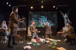 Photo: Horizon Theatre Rep presents GEIST! based on plays by August Stramm, Franz Kafka, Ernst Toller, Gottfried Benn, and Lothar SchreyerConceived and directed by Rafael De MussaCAST: Cory Asinofsky, Angela Dahl, Sean M. Bell, and Adam A. Keller & Rafae @ BroadwayWorld Photo: Horizon Theatre Rep presents GEIST! based on plays by August Stramm, Franz Ka Photo