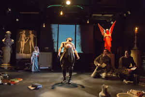 Photo: Horizon Theatre Rep presents GEIST! based on plays by August Stramm, Franz Kafka, Ernst Toller, Gottfried Benn, and Lothar SchreyerConceived and directed by Rafael De MussaCAST: Cory Asinofsky, Angela Dahl, Sean M. Bell, and Adam A. Keller & Rafae @ BroadwayWorld Photo: Horizon Theatre Rep presents GEIST! based on plays by August Stramm, Franz Ka Photo
