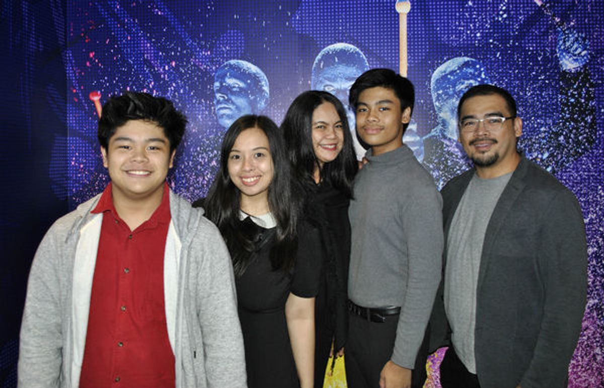 Roel Beltran, Jeff Beltran, Bea, Jenny at BLUE MAN GROUP 25th-Anniversary World Tour Continues in Manila
