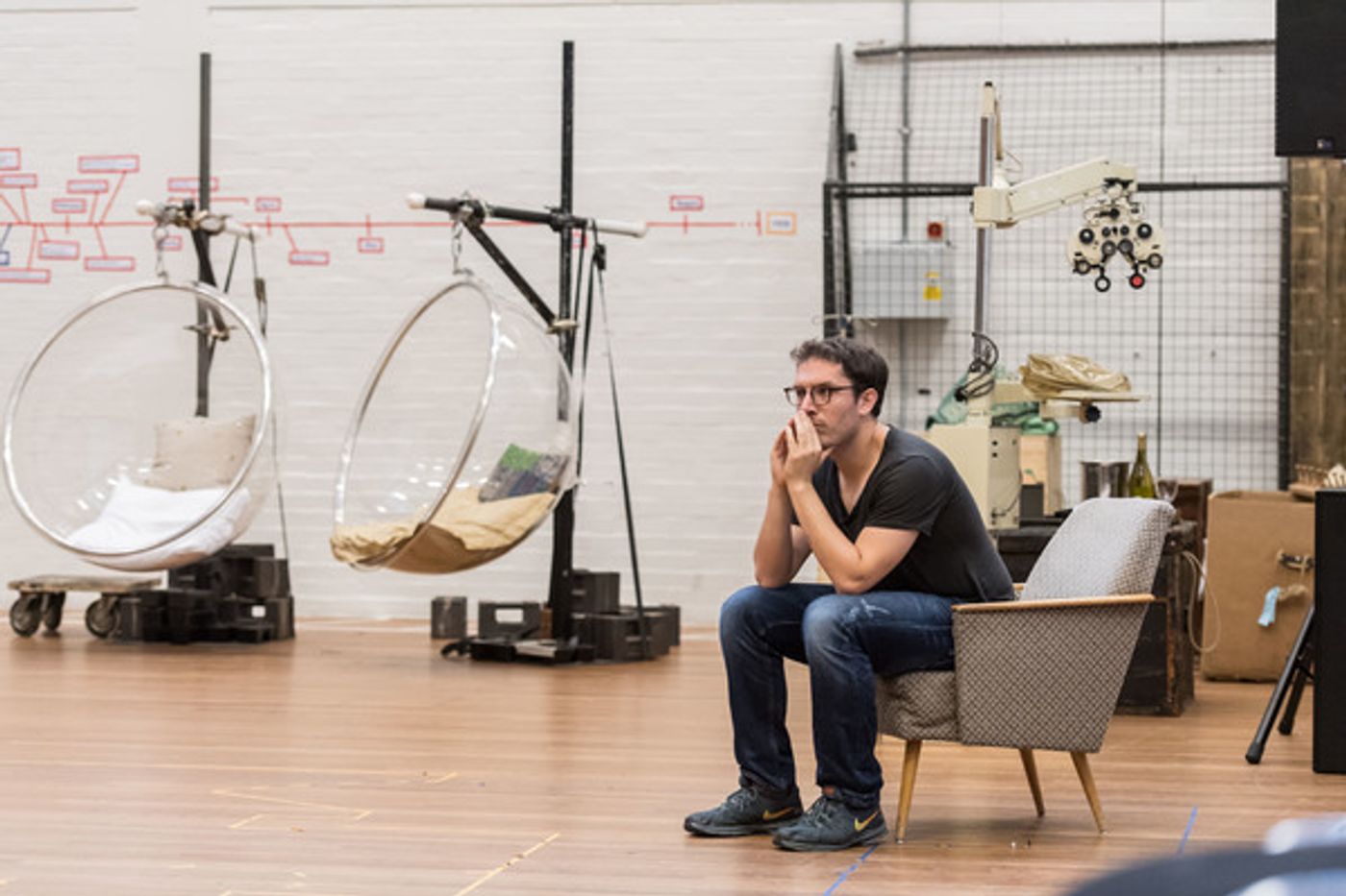 Photo Flash: The Cast of David Hare's New Play Rehearses THE RED BARN  Image