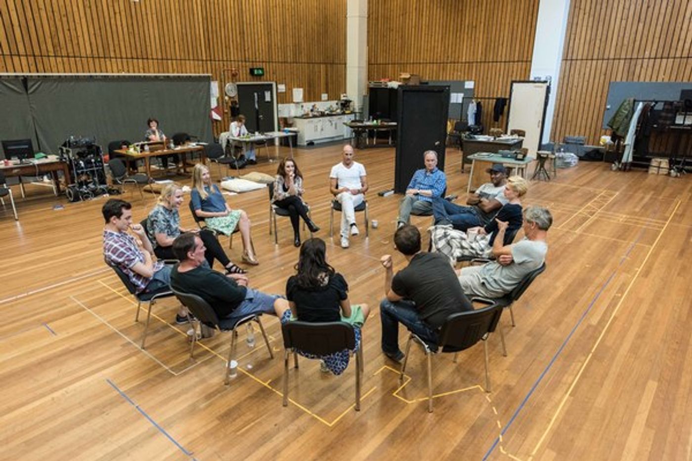 Photo Flash: The Cast of David Hare's New Play Rehearses THE RED BARN  Image
