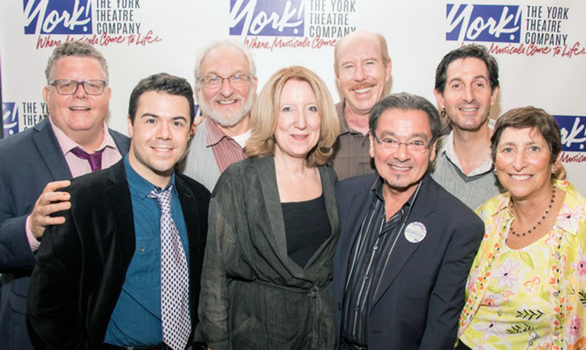 James Morgan,  Frank Paul, Tim Jerome, T. Cat Ford, D. C. Anderson, Bill Castellino, Dan Manjovi, and Joan Ross Sorkin (York Board President) at 