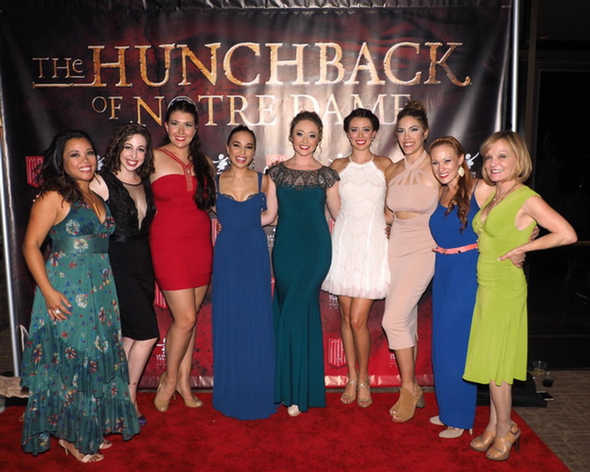 Cherrie Badajos Cruz, Hannah Madeleine Goodman, Stephanie Thiessen, Cassie Simone, Devon Hadsell, Emily Dauwalder, Rachel Farr, and Cathy Rigby at 