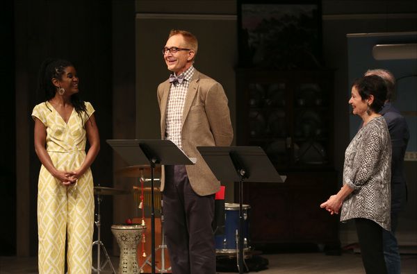 China Hutchinson, Janis Purins, Lynn Ahrens and Stephen Flaherty Photo