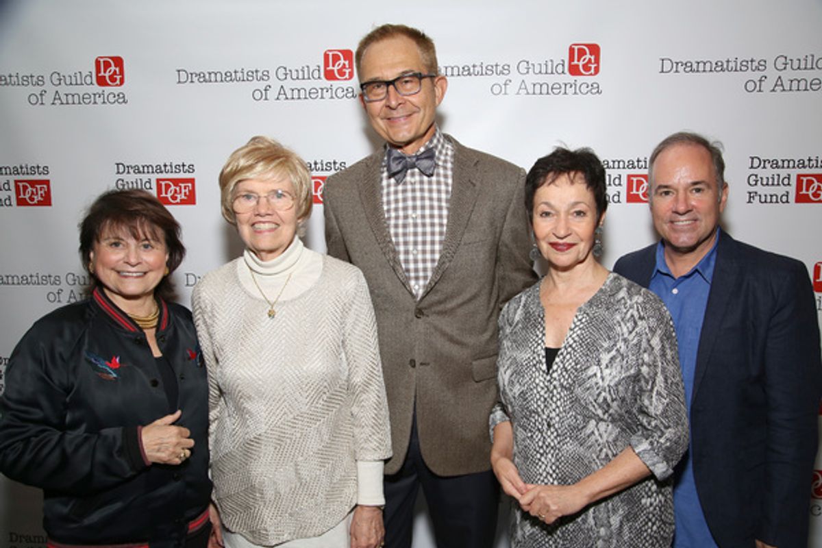 Iris Rainer Dart, Helen Lee Henderson, Janis Purins, Lynn Ahrens and Stephen Flaherty at 