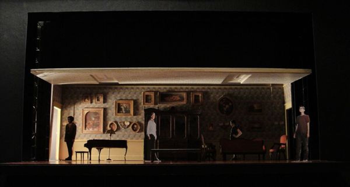 FUN HOME national tour set model designed by David Zinn at 