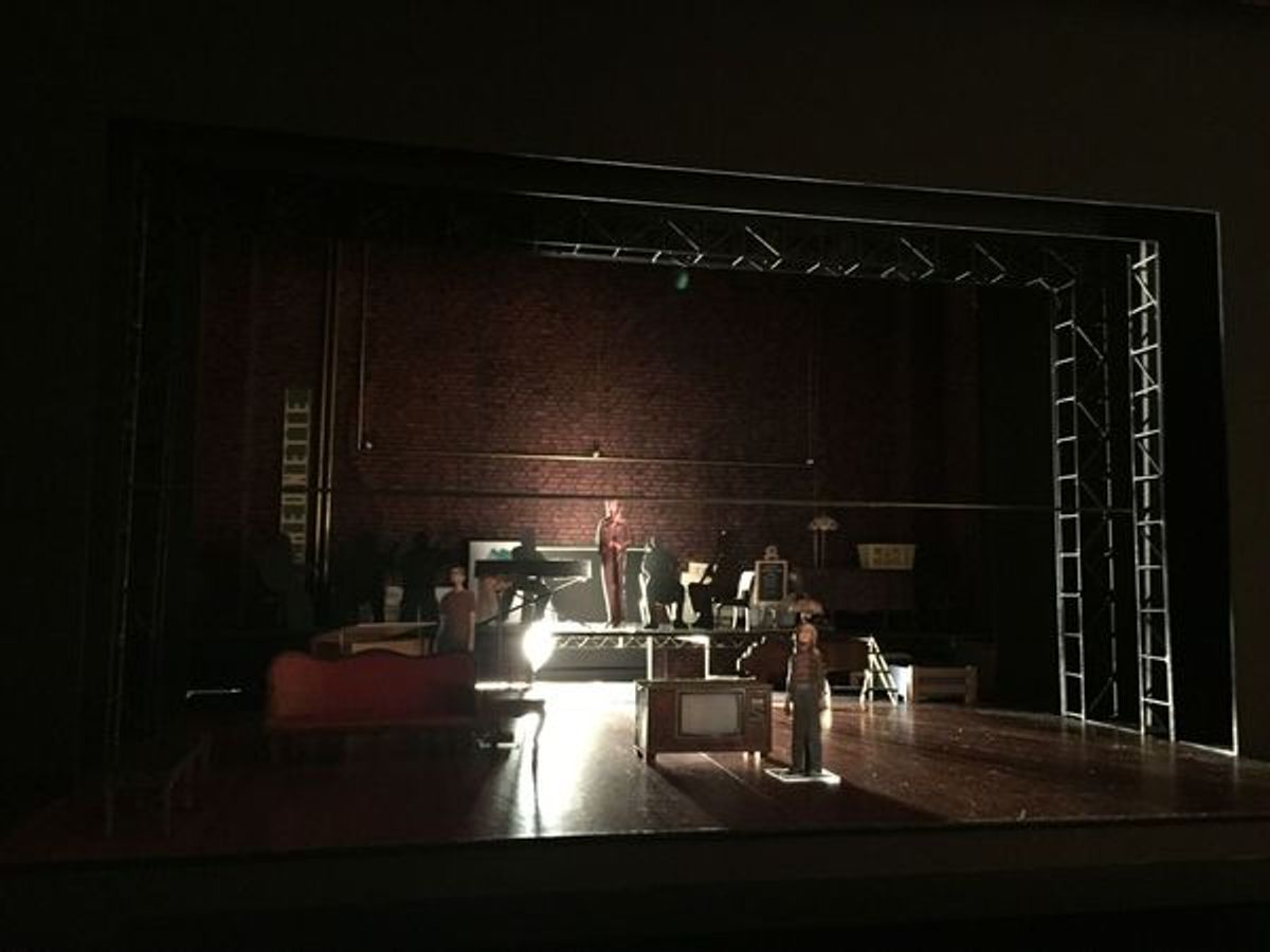 FUN HOME national tour set model designed by David Zinn at 
