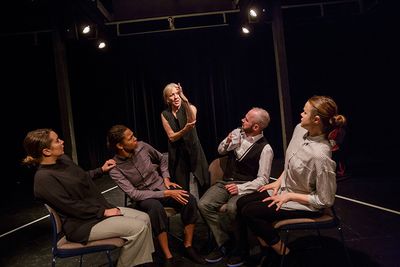 Alice Haig, Evelyn Miller, Liz Crowther, Paul O'Mahony, and Hannah Barrie Photo