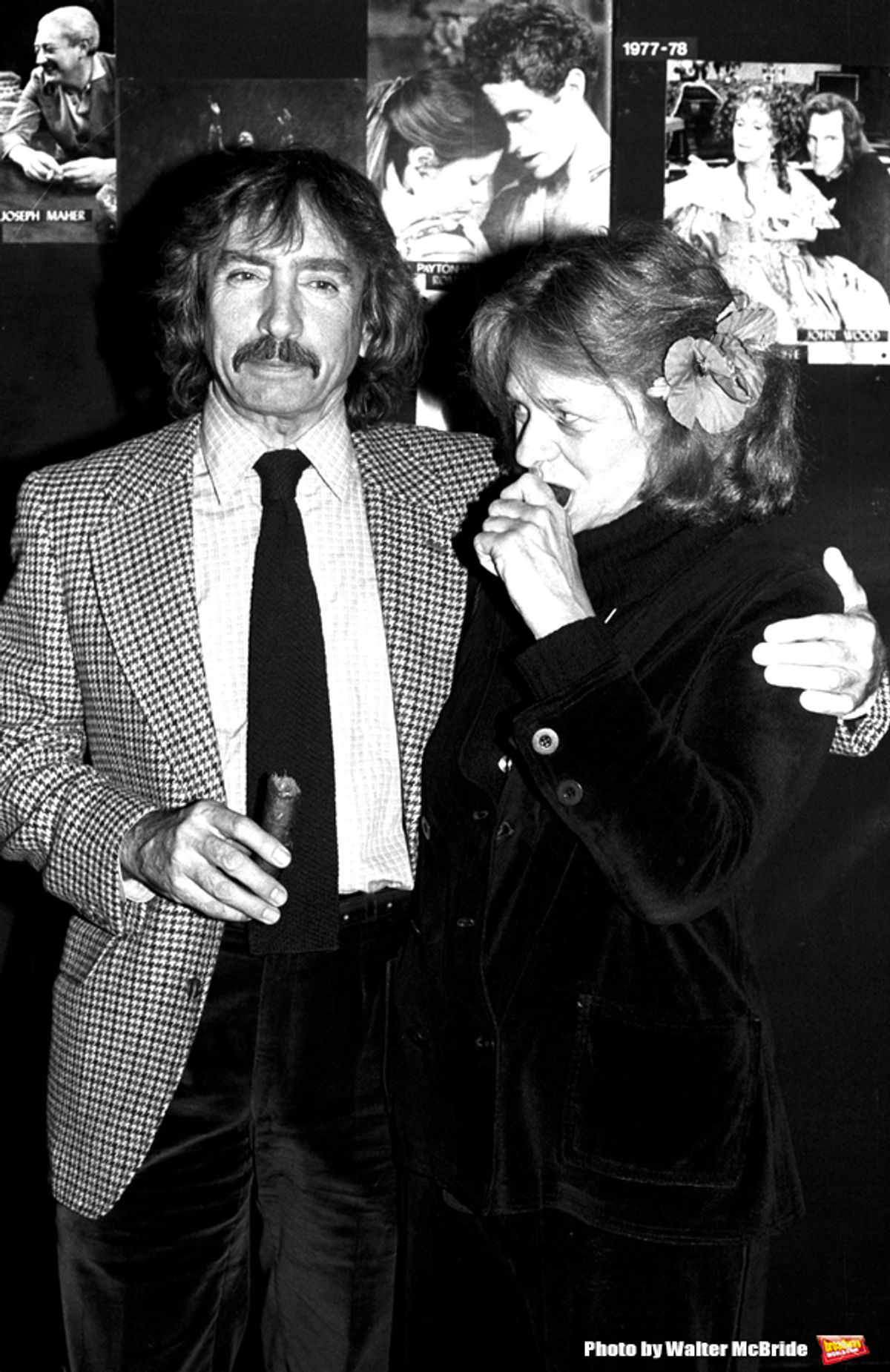 Estelle Parsons and Edward Albee Attending a party at the Circle In The Square Theatre,.New York City.November 1982. at 