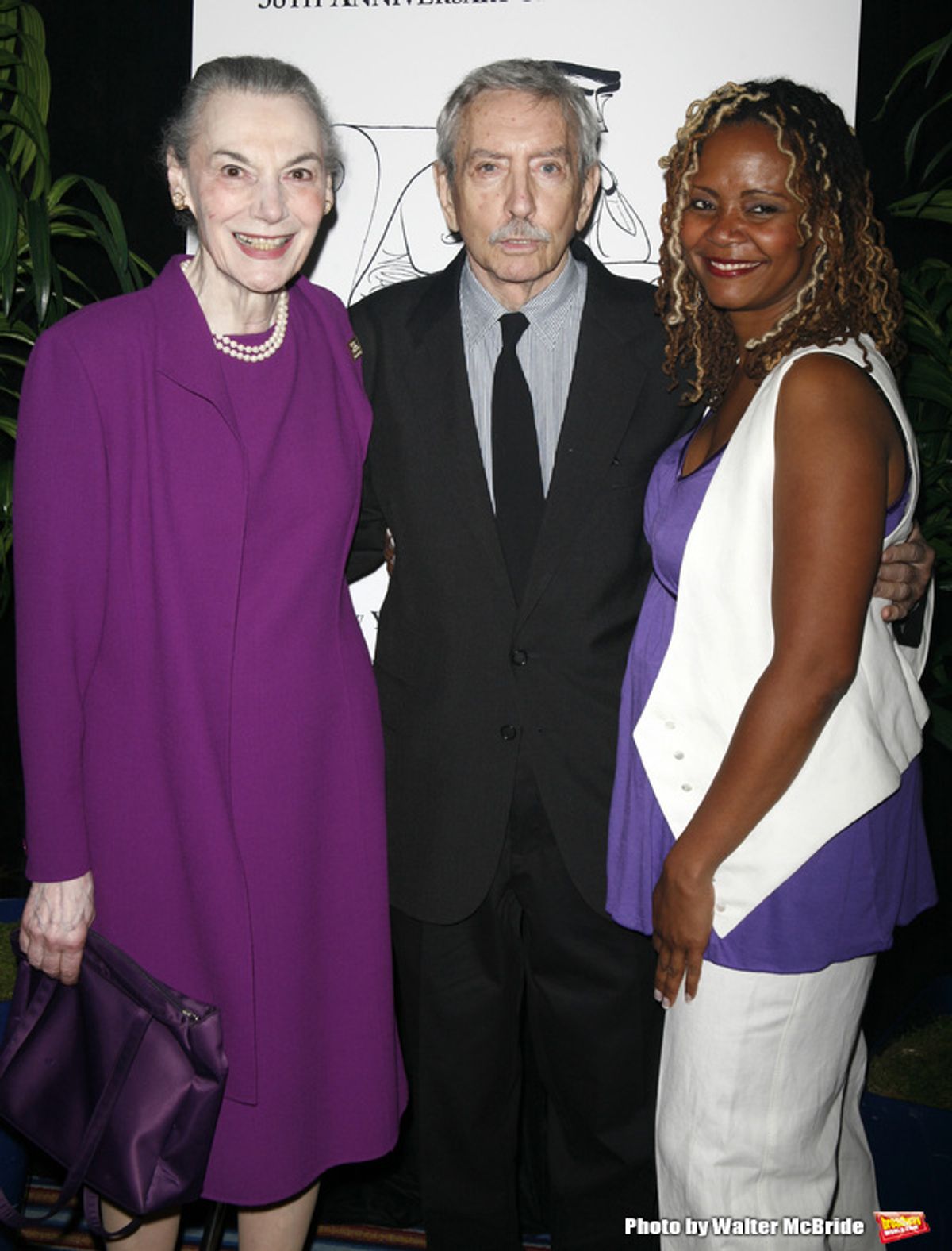 Marian Seldes & Edward Albee & Tonya Pinkins attending the New Dramatists 58th Annual Spring Luncheon to honor Edward Albee at the Mariott Marquee Hotel in New York City..May 17th, 2007. at 