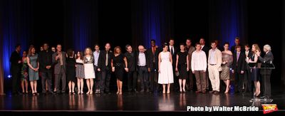 Edward Albee with Hallie Foote an the ensemble from THE OPPHAN'S HOME CYCLE.pictured  Photo