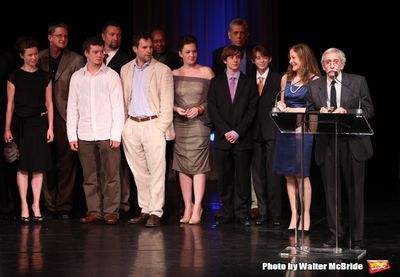 Edward Albee with Hallie Foote an the ensemble from THE OPPHAN'S HOME CYCLE.pictured  Photo