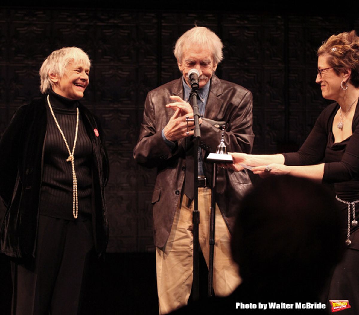Estelle Parsons & Edward Albee during the La Mama Celebrates 51 Gala honoring Estelle Parsons & Peter Swords at the Ellen Stewart Theatre in New York City on 2/27/2013 at 