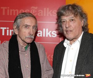 Edward Albee & Tom Stoppard backstage at Times Talks: A Conversation with Tom Stoppar Photo