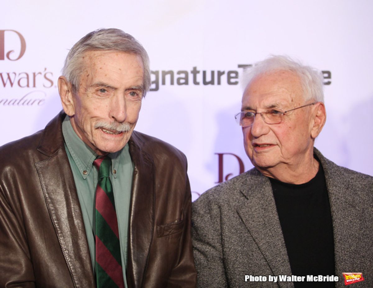 Edward Albee & Frank Gehry attending The Signature Theatre Center Opening Gala Celebration honoring Edward Norton in New York City on 1/30/2012.. at 
