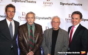 Edward Norton, Edward Albee, Frank Gehry and James Houghton .attending The Signature  Photo