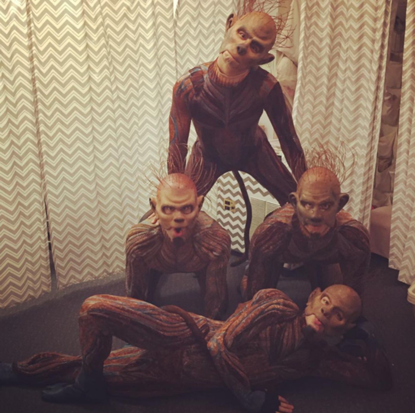 Photo Flash: The WICKED Monkeys Show Off Their Pyramid Skills, the CHARLIE Boys Go Pond Hopping, and More Saturday Intermission Pics!  Image