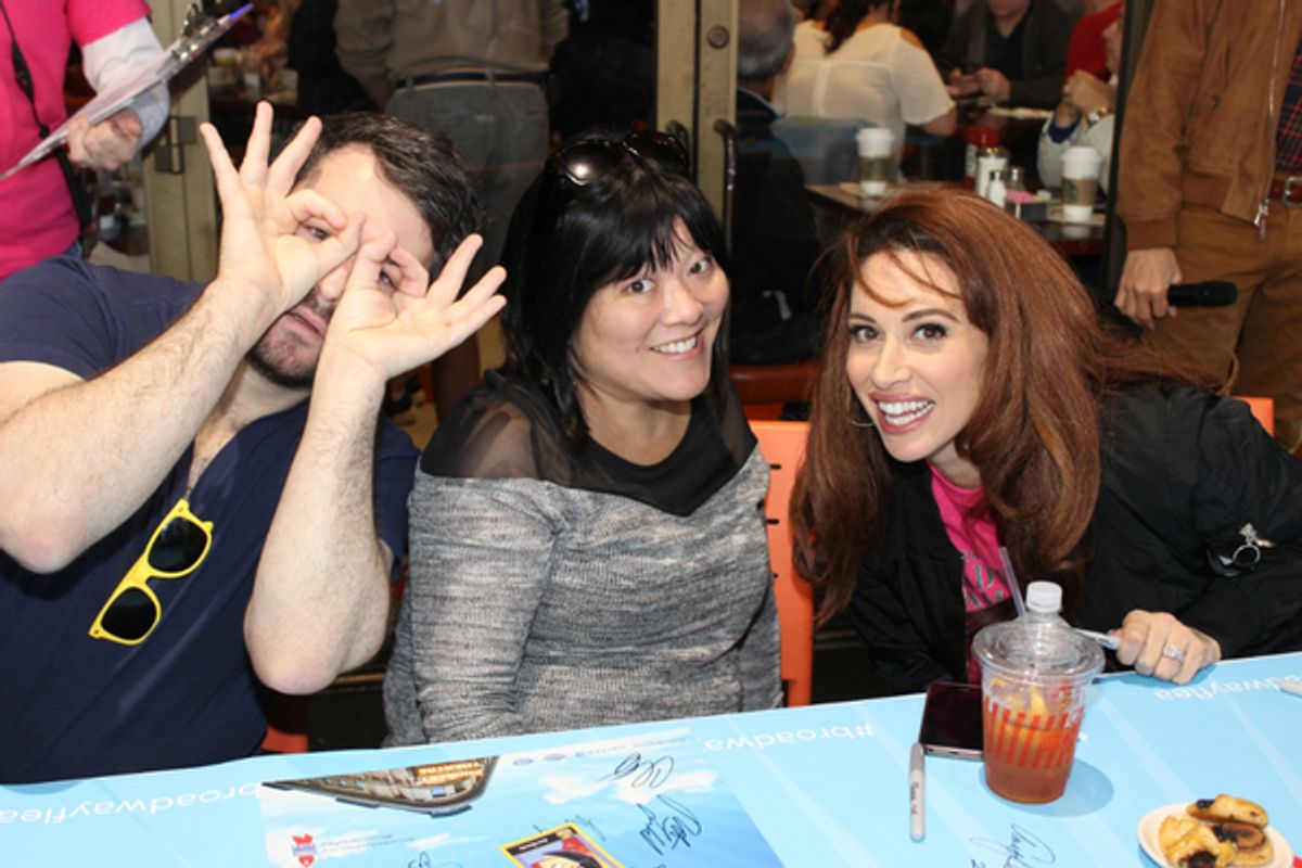 Alex Brightman, Ann Harada and Lesli Margherita at 