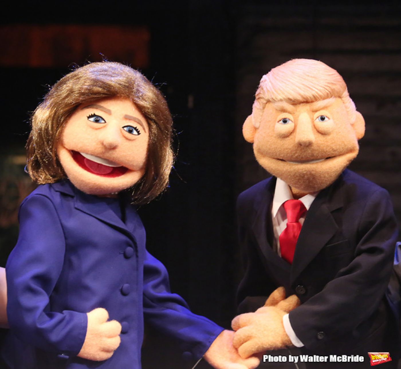 FREEZE FRAME: AVENUE Q Hosts a Town Hall Debate with Clinton & Trump Puppets!  Image
