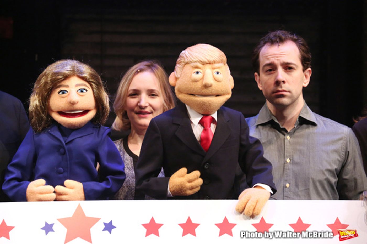 FREEZE FRAME: AVENUE Q Hosts a Town Hall Debate with Clinton & Trump Puppets!  Image