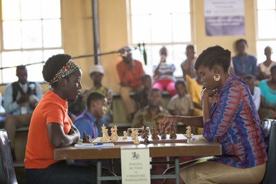 Madina Nalwanga stars as Phiona Mutesi in Disney's QUEEN OF KATWE, based on the true  Photo