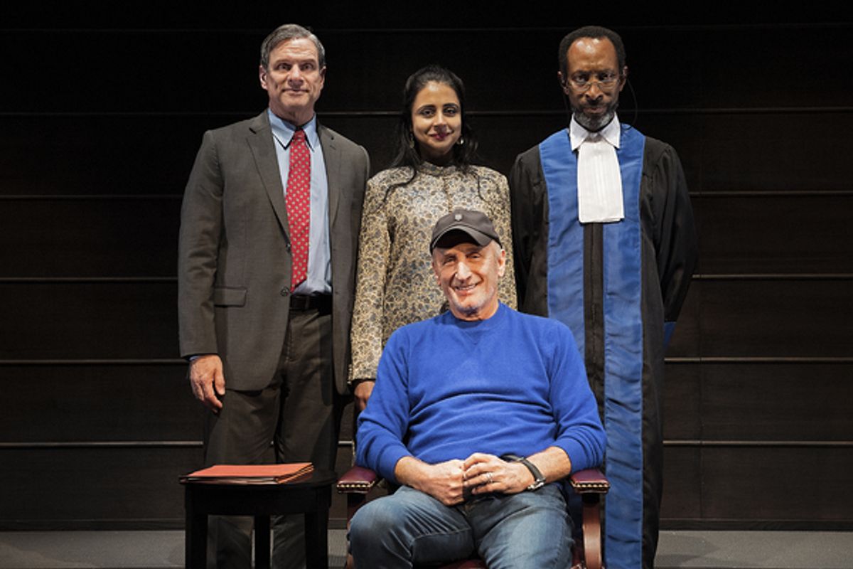 The company with Dick Tralow at First Look at THE TRIAL OF AN AMERICAN PRESIDENT Off-Broadway