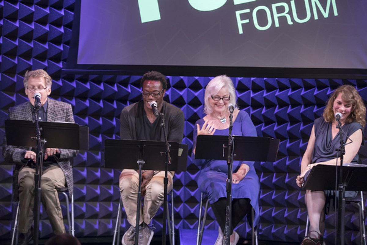 Stephen Spinella, Chukwudi Iwuji, Lisa Harrow, and Tanya Pollard at 