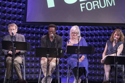 Stephen Spinella, Chukwudi Iwuji, Lisa Harrow, and Tanya Pollard Photo