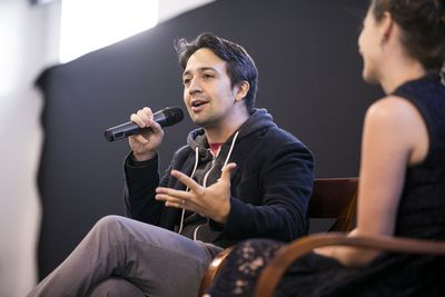 Lin-Manuel Miranda, creator and original star of Hamilton: An American Musical, in co Photo