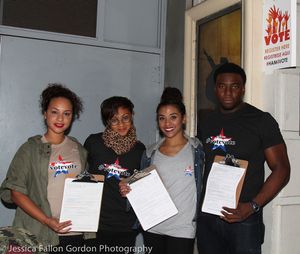 Jasmine Cephas Jones, Syndee Winters, Sasha Hollinger and Okieriete Onaodowan @ BroadwayWorld Jasmine Cephas Jones, Syndee Winters, Sasha Hollinger and Okieriete Onaodowan Photo