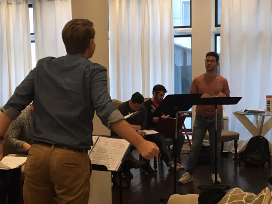 Photo Flash: In Rehearsal for THE WRONG BOX Staged Reading Image