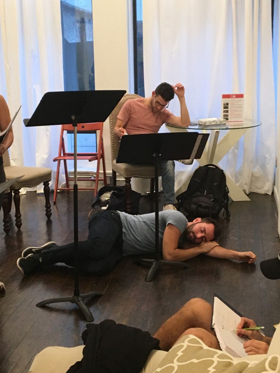 Photo Flash: In Rehearsal for THE WRONG BOX Staged Reading Image
