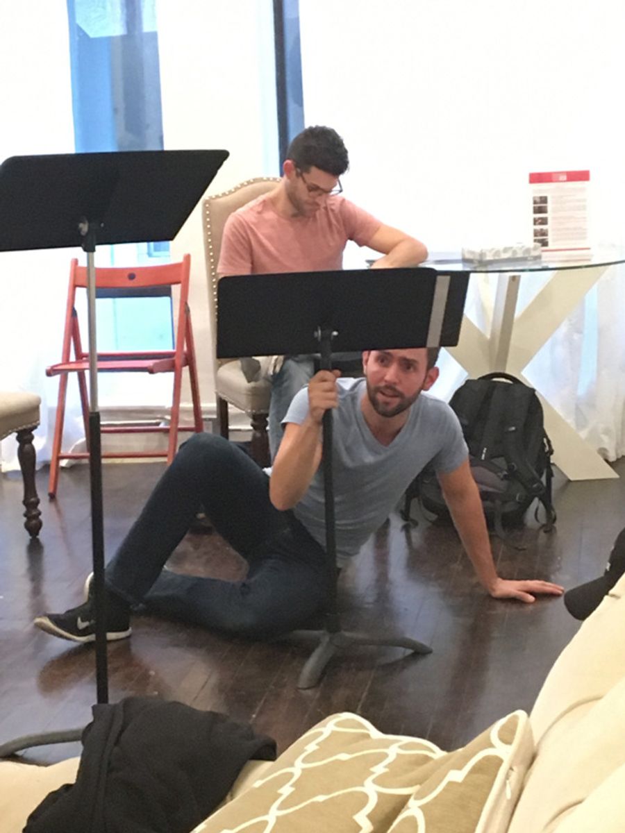 Photo Flash: In Rehearsal for THE WRONG BOX Staged Reading Image