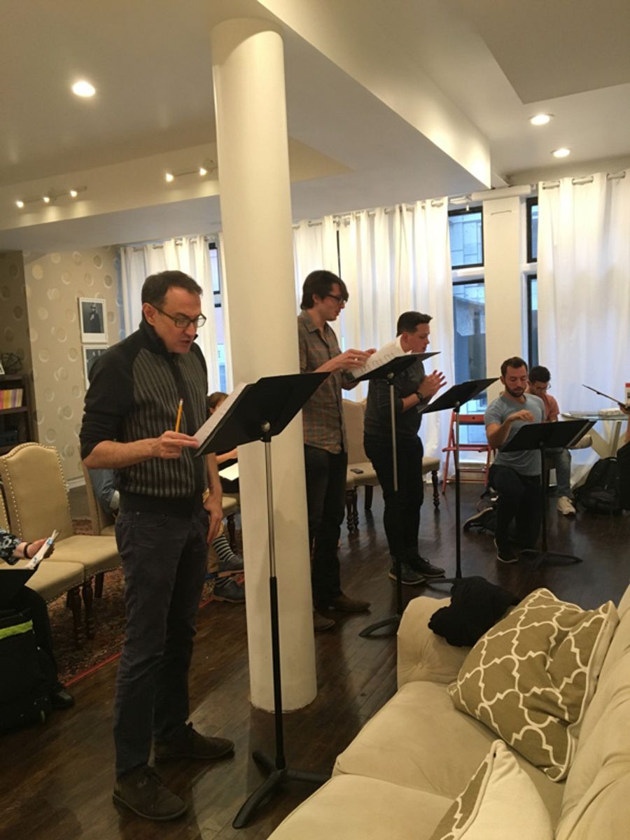 Photo Flash: In Rehearsal for THE WRONG BOX Staged Reading Image