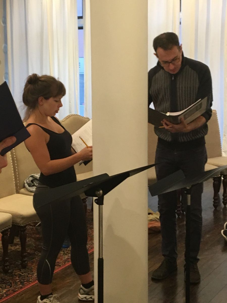 Photo Flash: In Rehearsal for THE WRONG BOX Staged Reading Image