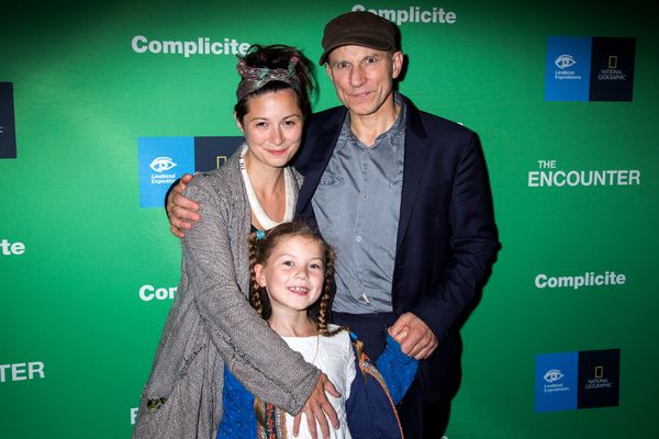 Cassie Yukawa, Simon McBurney, and their daughter Photo