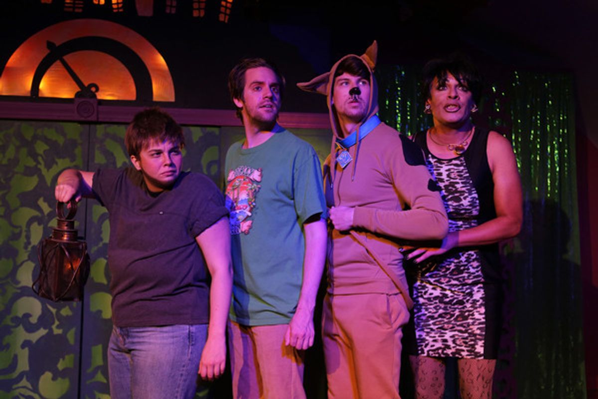 Caitlin Boho, Josh Kemper, Christopher Wilson and David Cerda as Kris Jenner at 