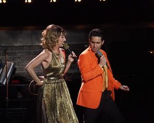 Carmen Cusack and John Lloyd Young Photo