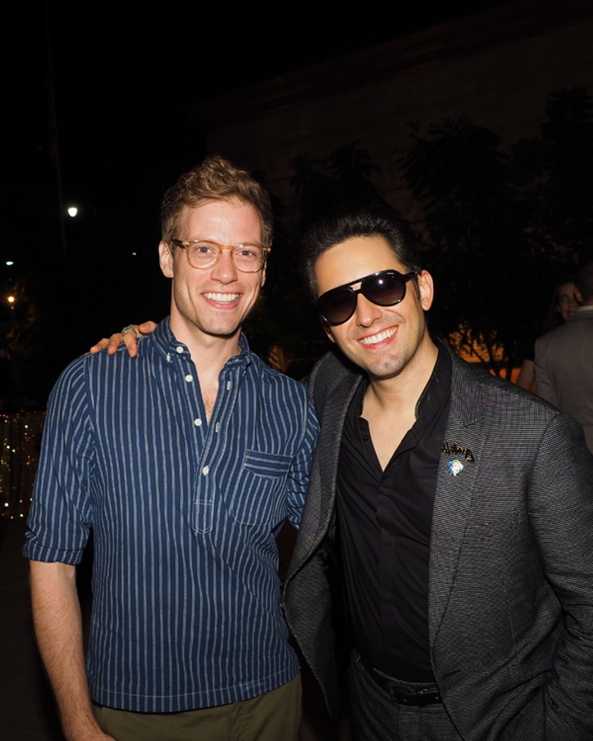 Barrett Foa and John Lloyd Young at 