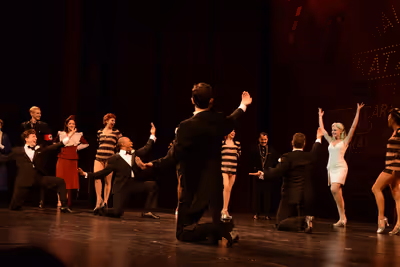 Ashley Spencer and The Cast of The Producers Take Opening Night Bows Photo